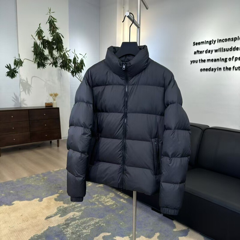 Citala 系列蒙口羽绒服大标男款徽标贴布立领纯色外套|undefined