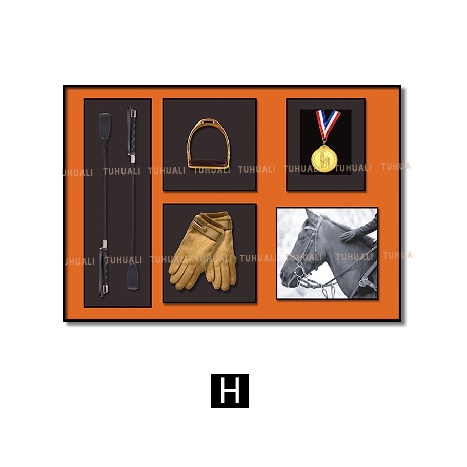 Pintura decorativa ecuestre, pintura de instalación tridimensional, pasillo de entrada, proyecto de hotel, pintura colgante estilo caballo, mural de arte creativo