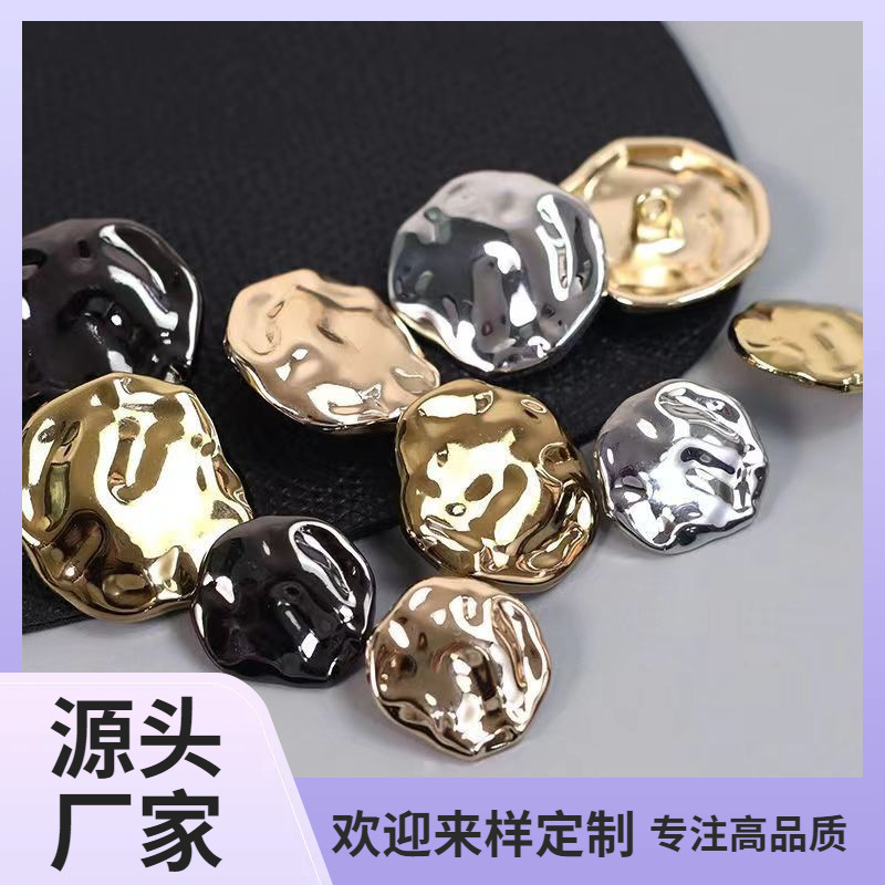 Coat Metal Buttons Gold Silver Suit Outwear Windbreaker Asymmetrical Buttons Shirt Cardigan Outwear Decorative Buttons