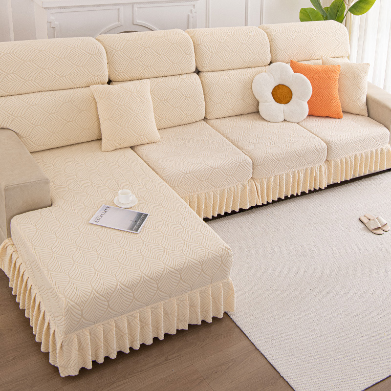 Funda de sofá universal todo incluido cuatro estaciones falda universal nuevo simple elástico antideslizante tela sofá a prueba de polvo ..