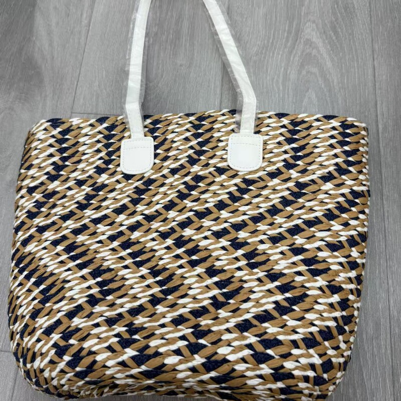New large-capacity tote bag, colorful straw bag set, simple women's beach travel fashion tote bag New large-capacity tote bag, colorful straw bag set, simple women's beach travel fashion tote bag