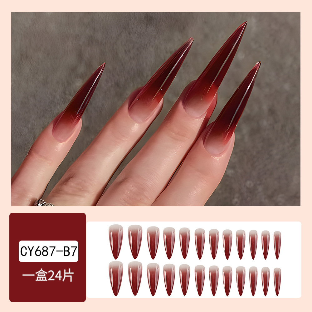 Estilo caliente europeo y americano, uñas largas, uñas postizas de sentido de alta calidad, uñas de ballet trapezoidal largas, piezas de uñas al por mayor