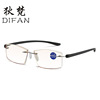 新款无框TR切边防蓝光老花镜厂家批发高清阅读镜男女老花老光眼镜