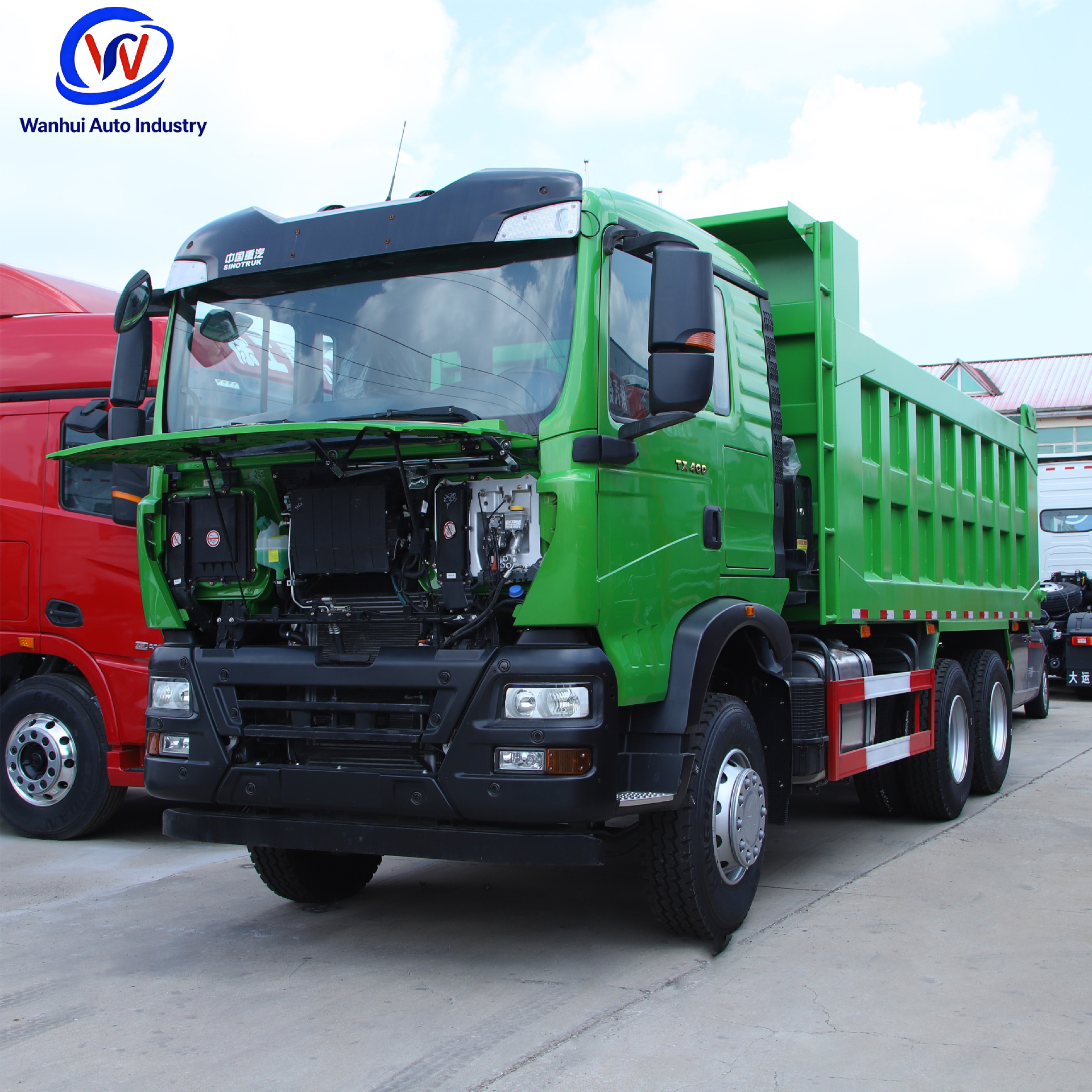 China Heavy Duty Truck Howo Tx400 Horsepower Dump Truck 6X4 National Vi Weichai Wp10H Engineering Dump Truck with Rear Eight Wheels