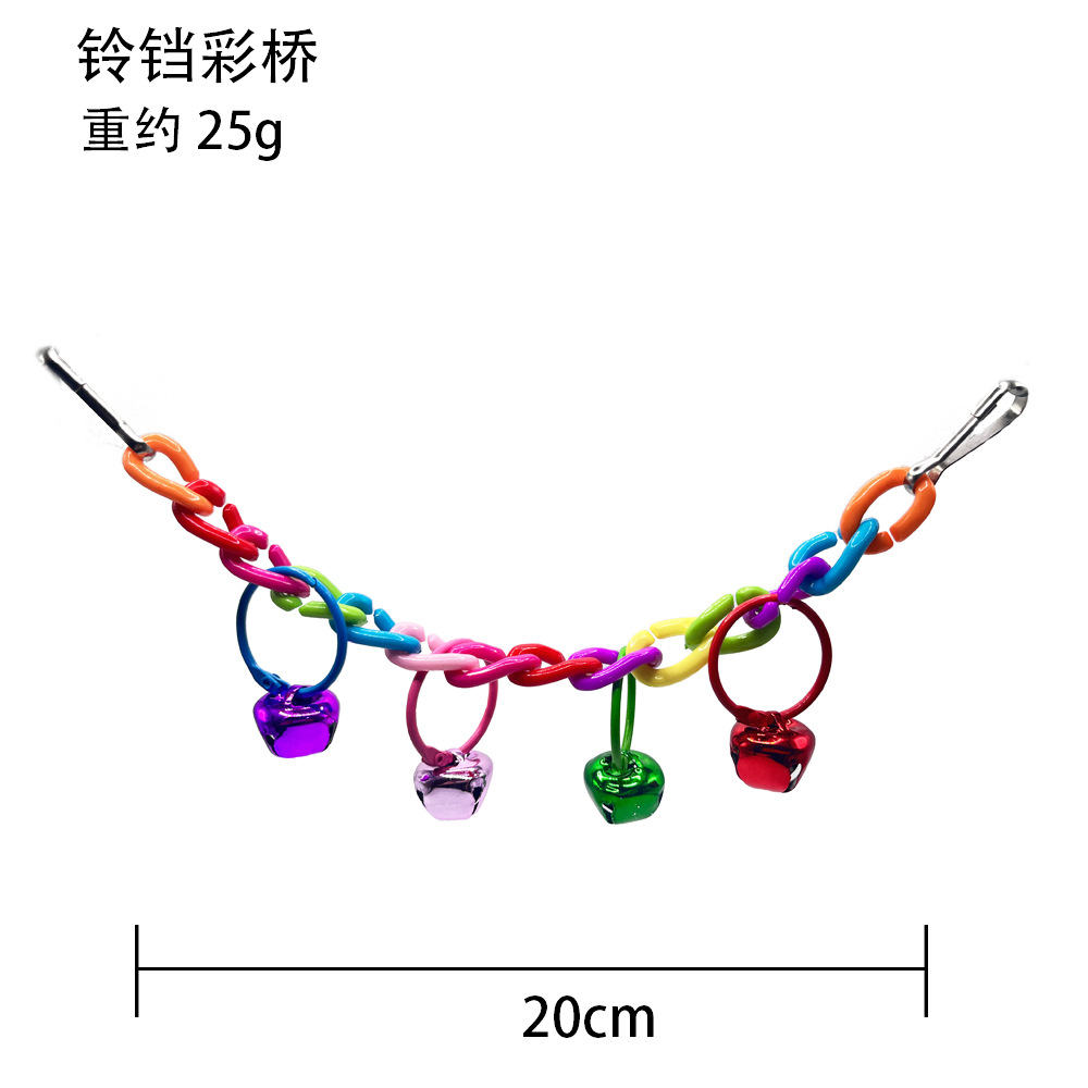 Parrot swing juguetes pájaros mordedura juguetes acrílico puente colgante campana escalera suave mascotas jaula de pájaros colgante decoración