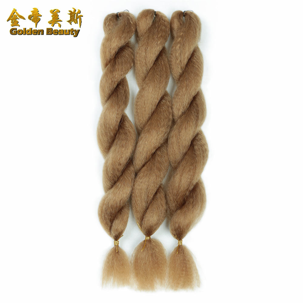 Peruica de trenza africana colorida de cabello de seda de baja temperatura 26 pulgadas de trenza de trenza grande trenza