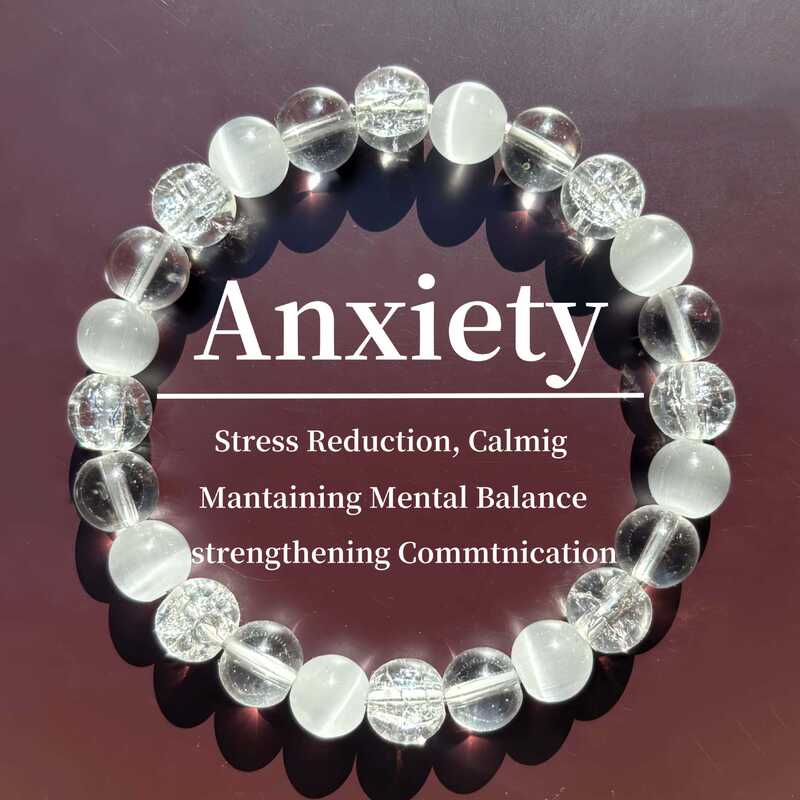 Opal Bracelet Explosions White Crystal tem Crystal Bracelet Healing Beads Siten Anxiety TK Decompression Cross Border