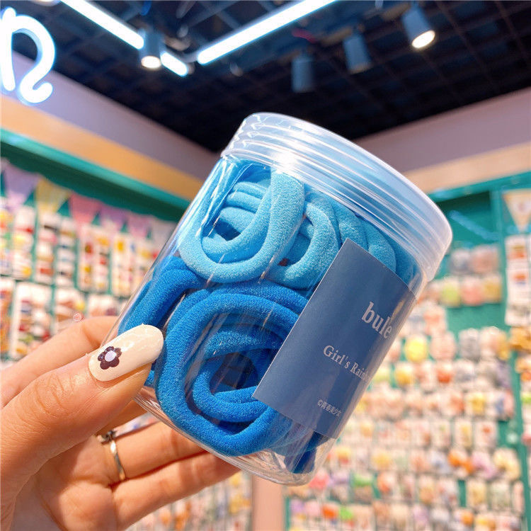 キャンディーカラー50個入り缶入りヘアゴム、タオルリング、スイートカラーリング、ヘアゴム、高級感、ハイポニーテール|undefined