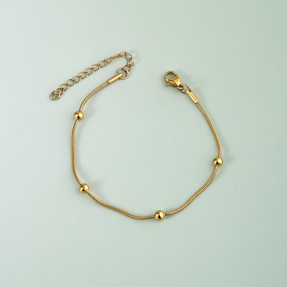 20g Weight 18K Gold Plated Plating Material Chain Bracelet Classification 304 Stainless Steel Chain Material cable chain, snake chain Chain Type 1 Piece Quantity Holiday, Daily Occasion 304 Stainless Steel Material Geometric Pattern Women's Gender Simple Style, Classic Style Style Plating Craft 18K Gold Plated Geometric 304 Stainless Steel Simple Style Classic Style Plating 304 Stainless Steel Chain Bracelet 6
