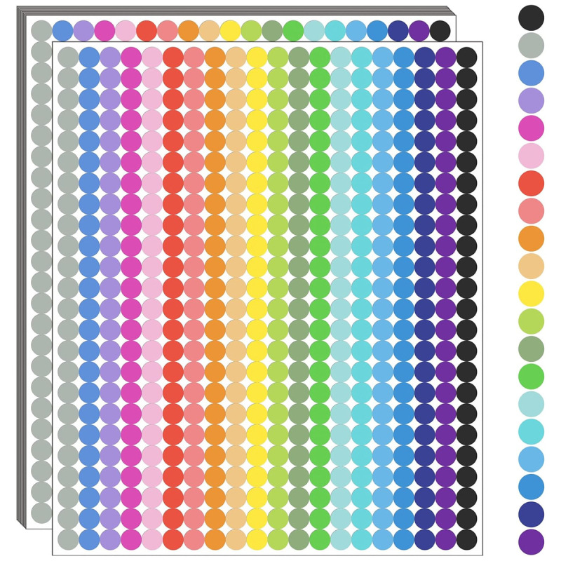 Writable Colored Dot Labels, Classification Identification Stickers, Self-Adhesive Round Sealing Stickers, Blank Color Stickers Writable Colored Dot Labels, Classification Identification Stickers, Self-Adhesive Round Sealing Stickers, Blank Color Stickers