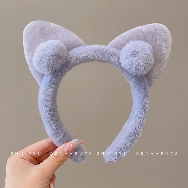 Face Wash diadema especial femenina 2023 nueva diadema femenina antideslizante horquilla de pelo de felpa Paquete de pelo banda de pelo de dibujos animados tocado