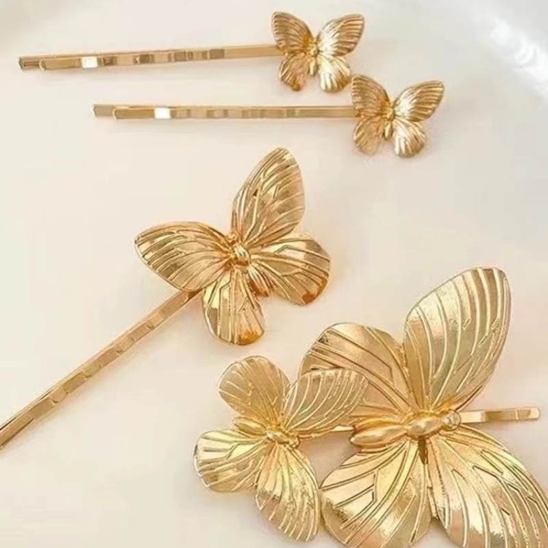 Golden small hair accessory
