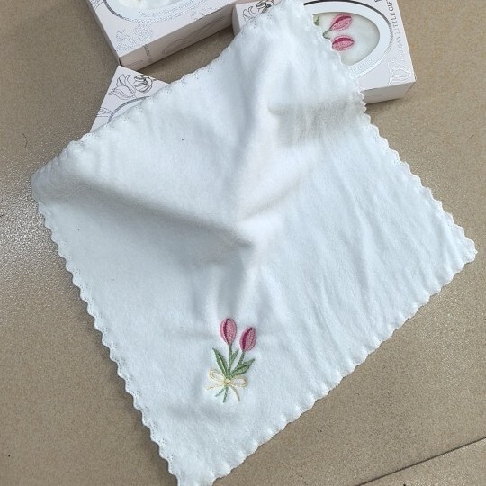 Cross-Border Lace Square Scarf # C-08 Japanese-Style All-Cotton Cut Velvet Embroidered Lace Square Scarf with Tulip Embroidery. Cross-Border Lace Square Scarf # C-08 Japanese-Style All-Cotton Cut Velvet Embroidered Lace Square Scarf with Tulip Embroidery.