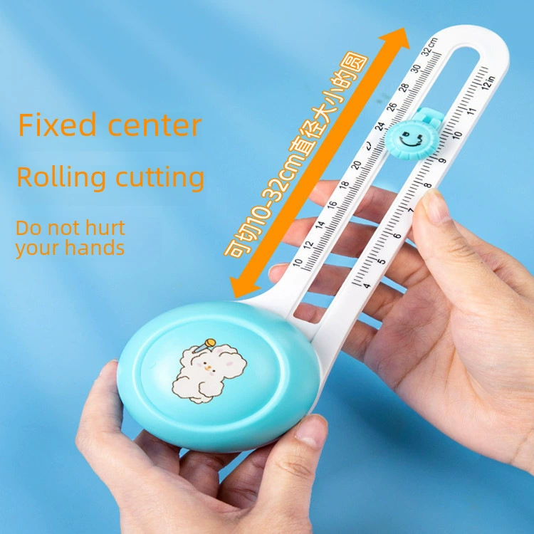 卡美 Cutting instrument Children's handbook DIY plastic round paper cutting machine arc tie knife positioning cutting tool