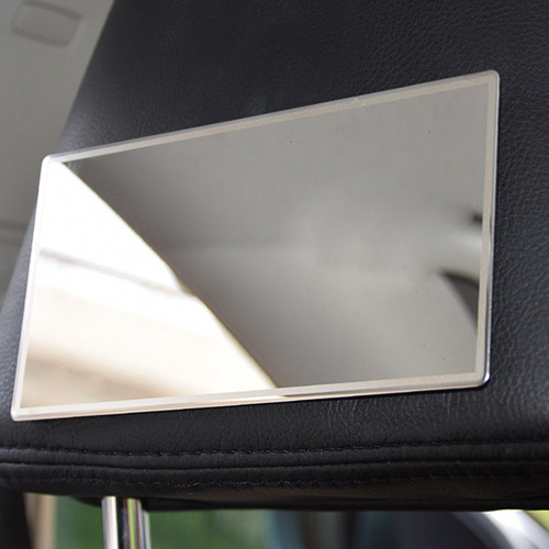 Car sun visor stainless steel cosmetic mirror high-definition mirror adhesive interior rearview mirror shatterproof high-definition size