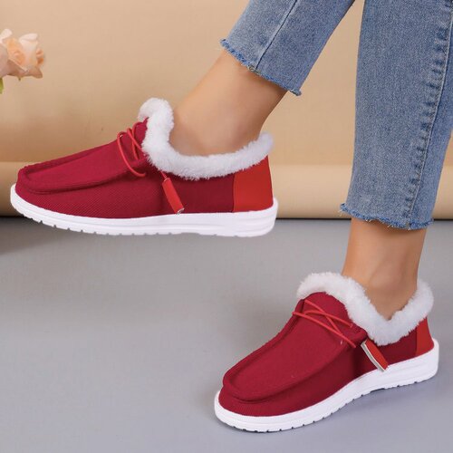Women's Winter Thick Sole Snow Boots with Fleece Lining, Thick Plush Warm Waterproof Boot for Large Size