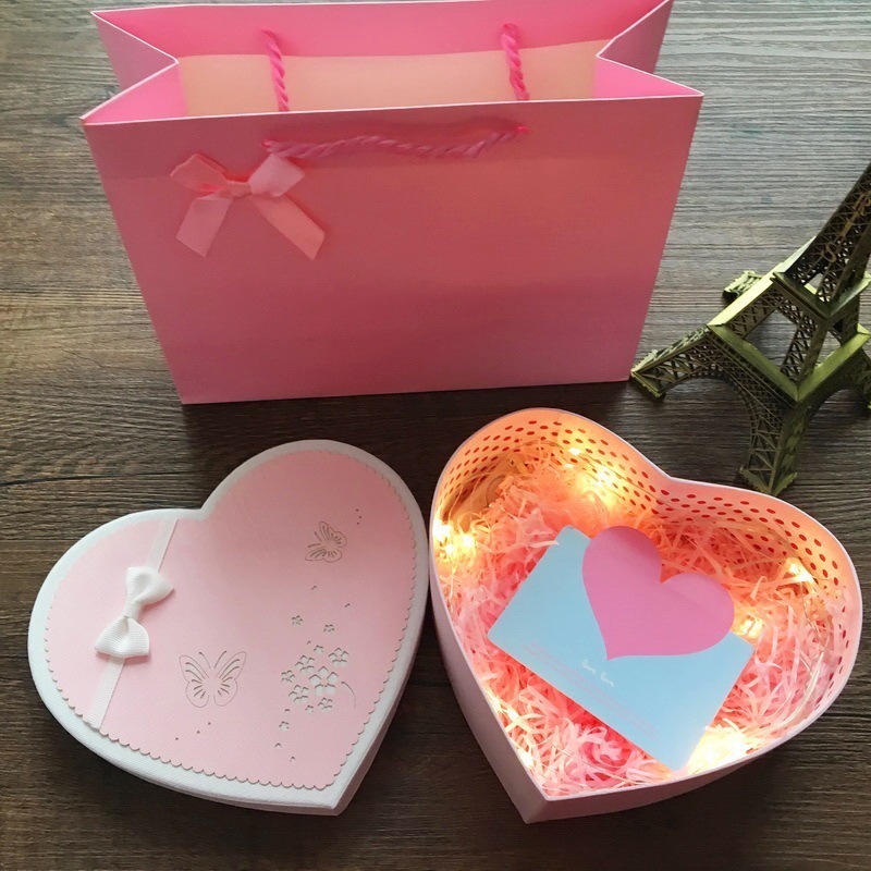 Caja vacía 52 caja de regalo caja de cumpleaños caja de regalo en forma de corazón caja de regalo de lápiz labial para novia 0 pequeño amor