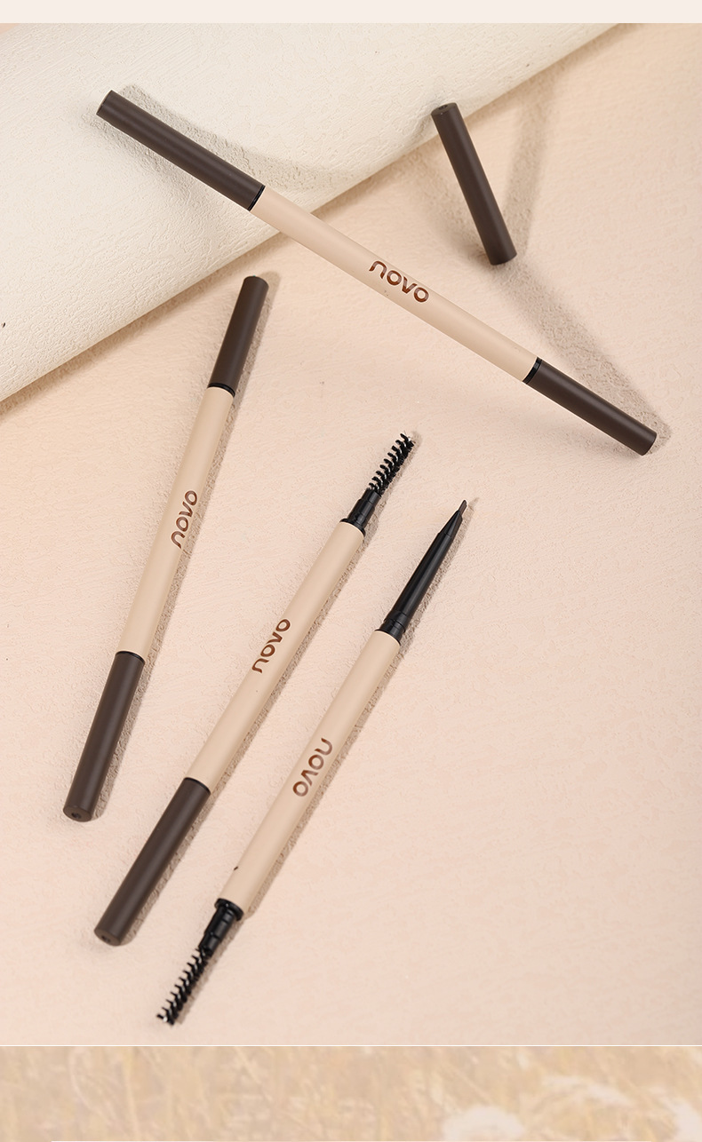 NOVO's ultra-fine misty eyebrow pencil is naturally and clearly distinguishable. It is waterproof, sweat-proof and does not smudge both eyebrows undefined