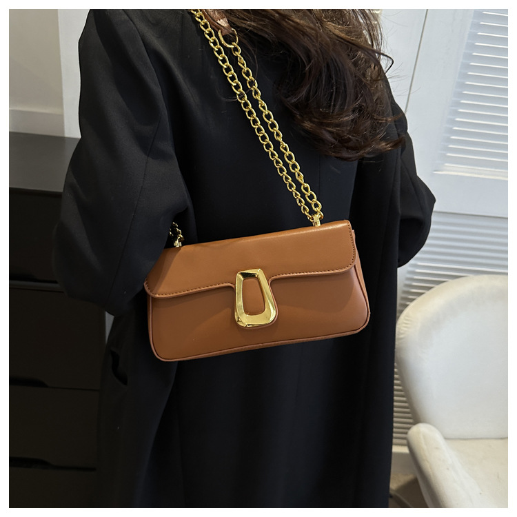 280g Weight Synthetic Leather Lining Material Magnetic Buckle Closure Type Single Shoulder Strap Strap Type Shoulder Bag, Crossbody Bag Bags Type Daily Occasion Pu Leather Material Solid Color Pattern All Seasons Season Women's Gender Streetwear Style Square Shape Medium Size Women's Medium Pu Leather Solid Color Streetwear Square Magnetic Buckle Shoulder Bag Crossbody Bag 14
