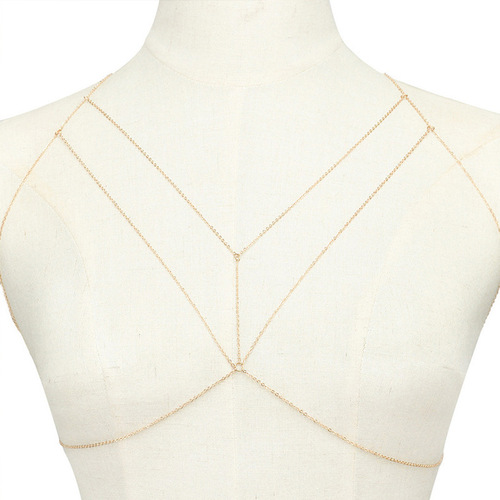 Chain jewelry European and American foreign trade hot-selling jewelry sexy simple cross body chain one-piece chain factory direct sales wholesale