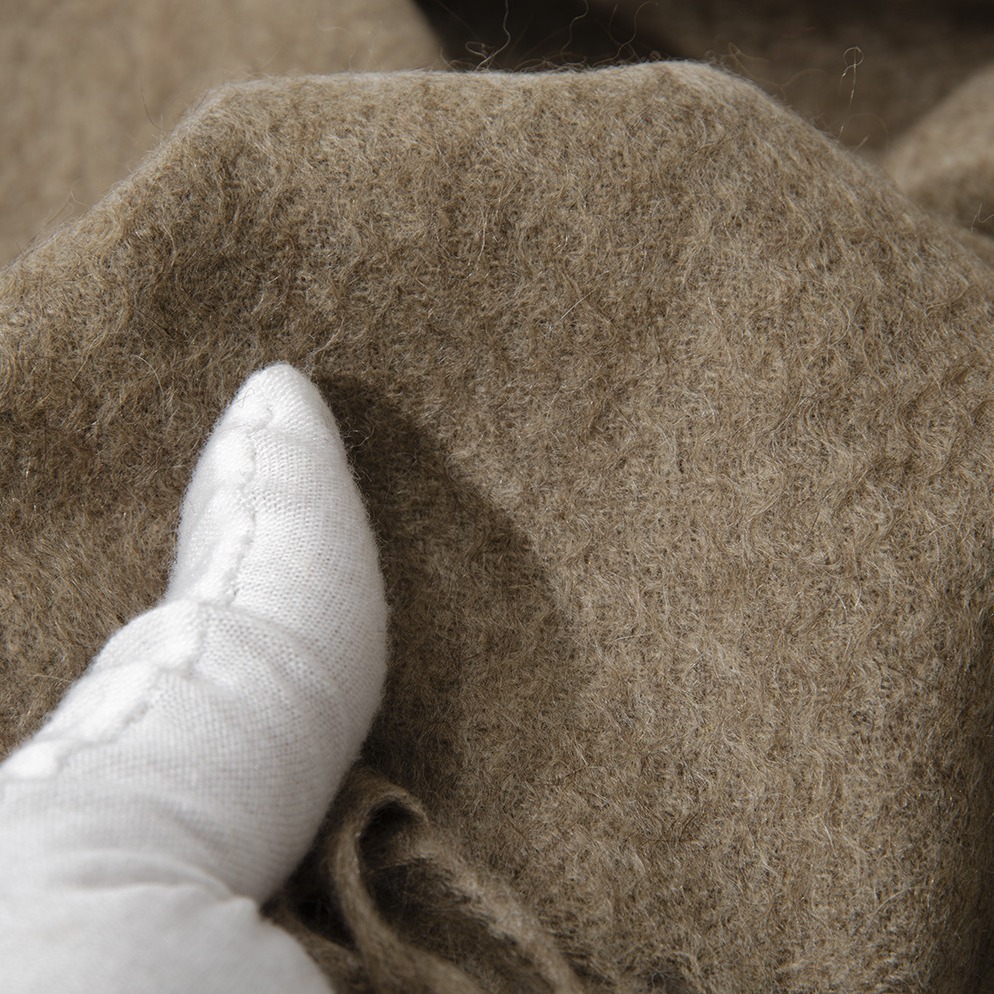 Fábrica de Mongolia Interior pelo liso agua ondulada chal de lana grande otoño e invierno hombres y mujeres borlas hombro cálido estilo retro