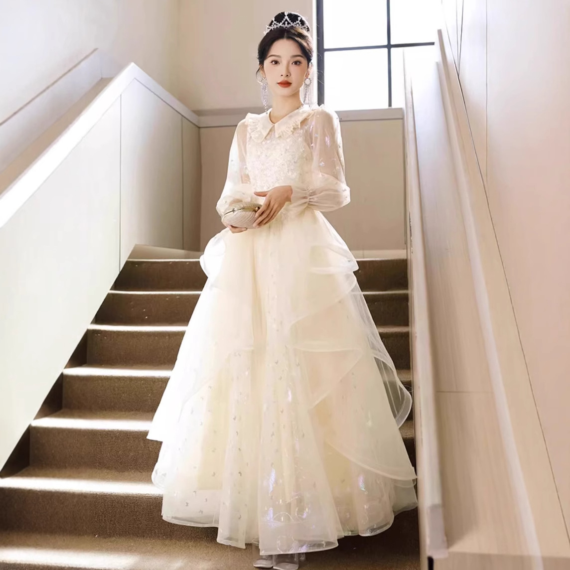 Annual Meeting Evening Dress 2026 New Style Banquet Slimming 18-Year-Old Adult Piano Performance Art Exam Vocal Dress Dress