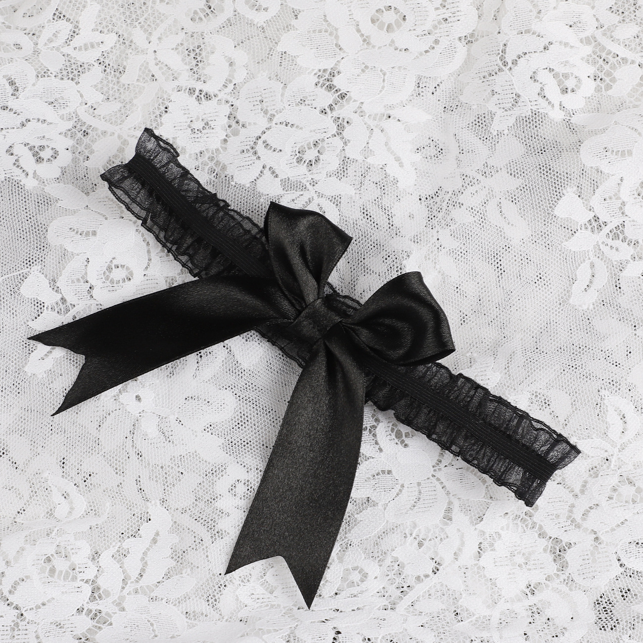 Cosplay-Maid-Accessoires: Spitzen-Beinstrumpfband, sexy Dessous-Accessoires, Brautkleid-Oberschenkelstrumpfband und Halsring_voghion.com