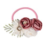 Children's brand cute fresh hair rope for princess, flowered, simple and elegant design