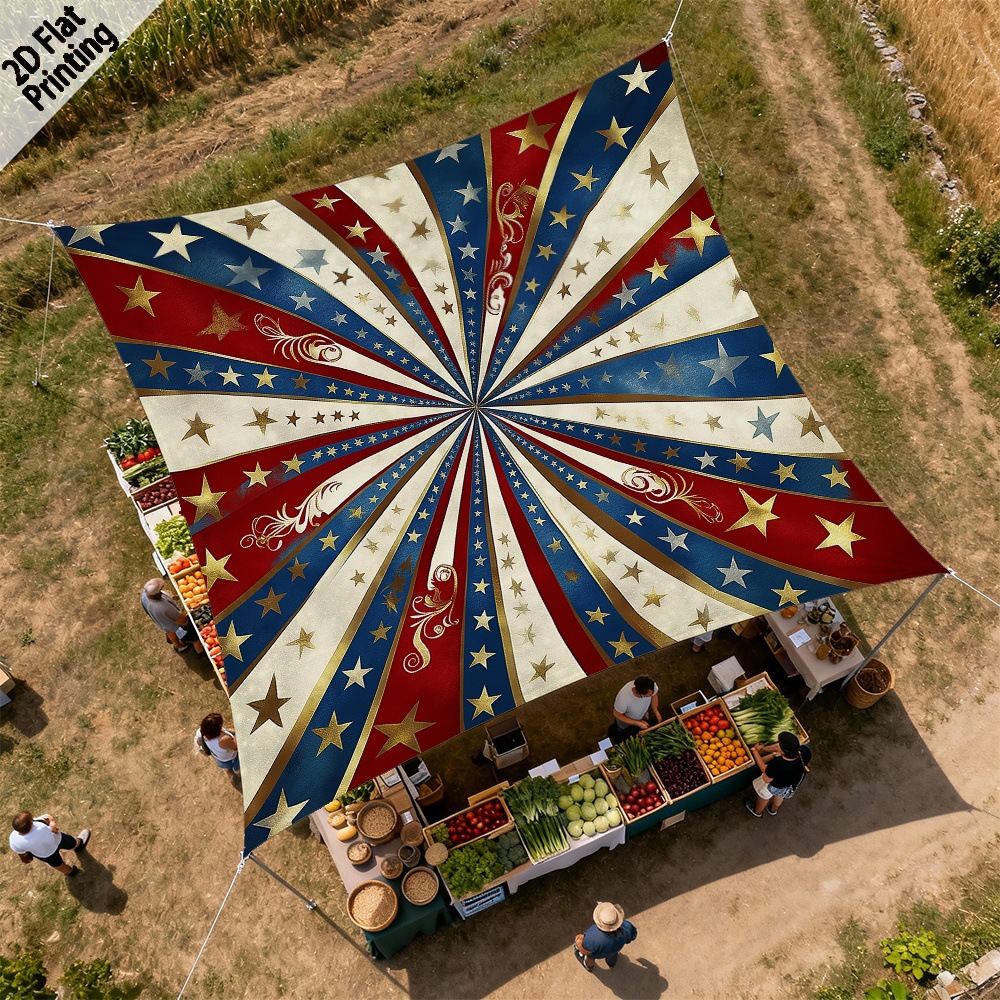 TEMU's popular patriotic American-style sunshade, outdoor canopy, sunshade fabric, cross-border sunshade curtain, Amazon