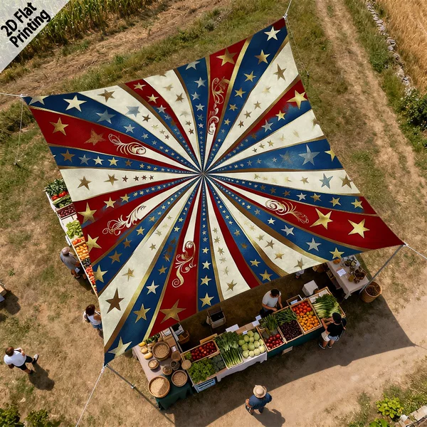 TEMU's popular patriotic American-style sunshade, outdoor canopy, sunshade fabric, cross-border sunshade curtain, Amazon