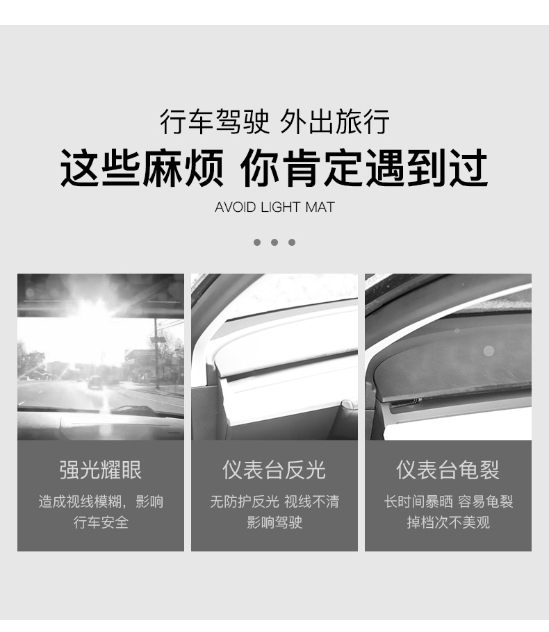 Foreign Trade Suitable for the New Y Model Light-Proof Mat Dashboard Sun Protection Tesla Model Y/3 Thickened Sunshade Light-Proof Mat