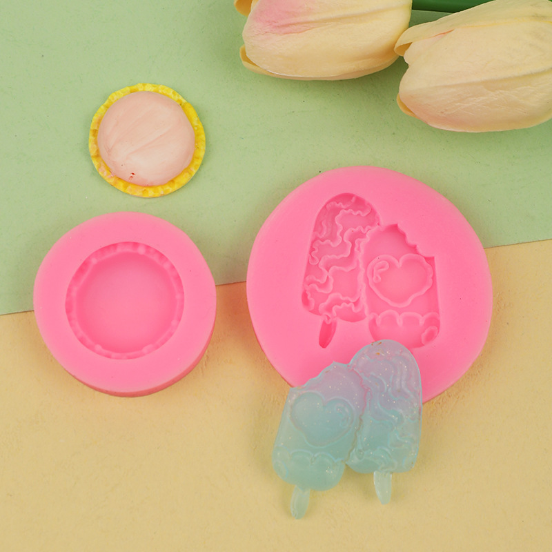 DIY helado paleta molde de silicona solo macaron crema suelo accesorios ultra-ligero arcilla cerámica suave