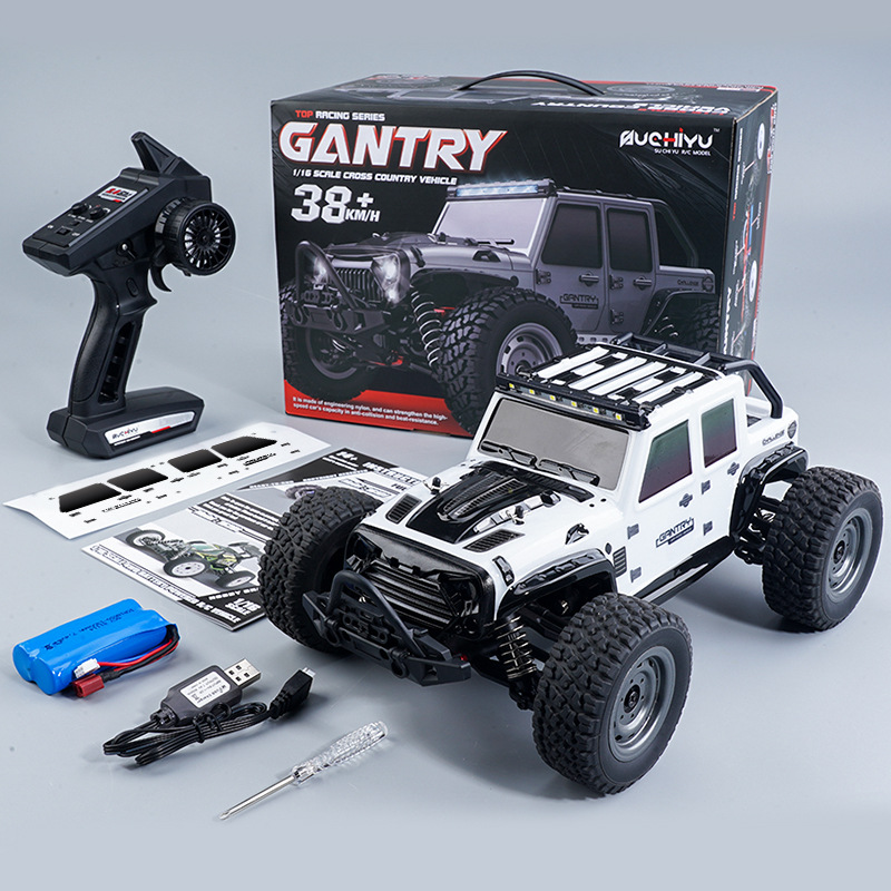 SUCHEYU 1:16 Vehículo todoterreno de alta velocidad 4x4 a escala completa Big Foot, modelo de coche eléctrico con control remoto 4x4