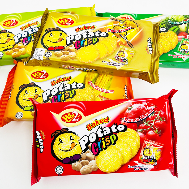 Malaysia Win2 Win Cookies Thin Crispy Cookies for Children and Adults Nutritional Snack Gift Box 36 Bags/Box