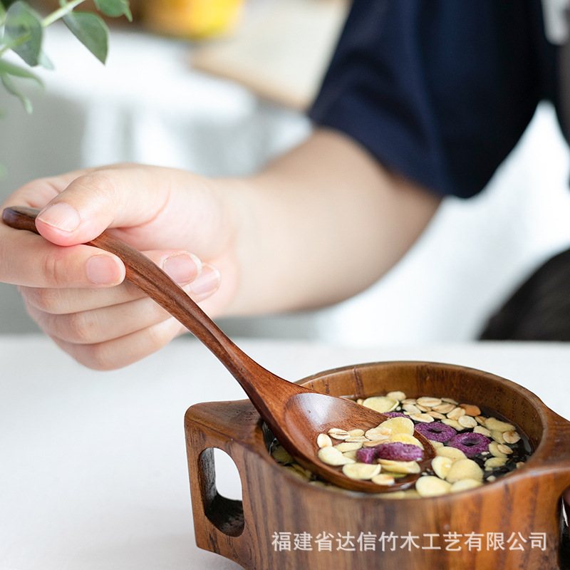 Daxin bambú cuchara de cola de ratón de madera 17 días de pintura grande cuchara pequeña cuchara de madera cuchara mezcladora doméstica al por mayor