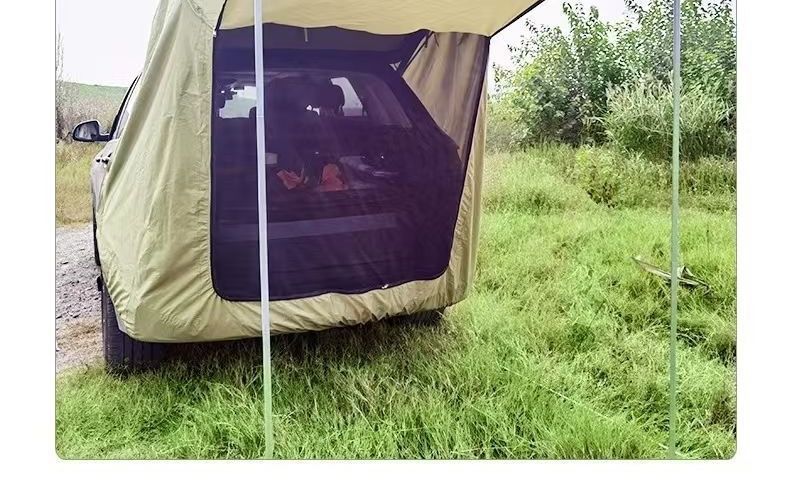 Direct from the manufacturer: Thickened, sun-proof, portable car tail tent, canopy, trunk camping outdoor tent, travel car tail tent