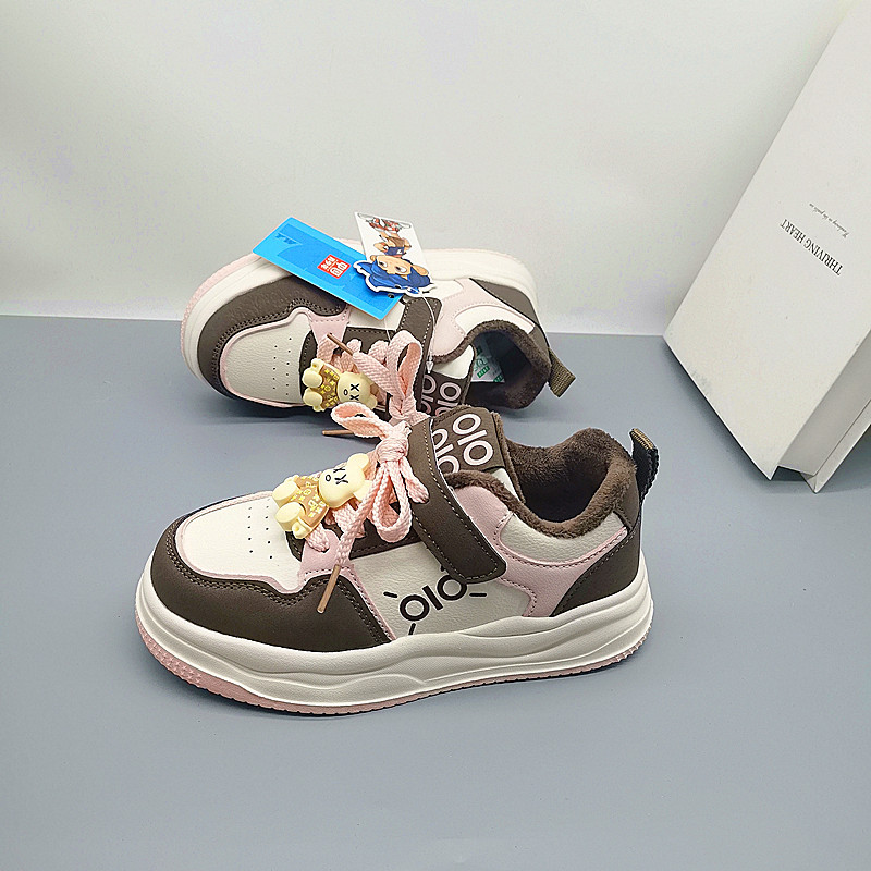 Zapatos infantiles de cuero de algodón, zapatos de skate para niños y niñas, zapatos deportivos de moda para niños, zapatos casuales para niños