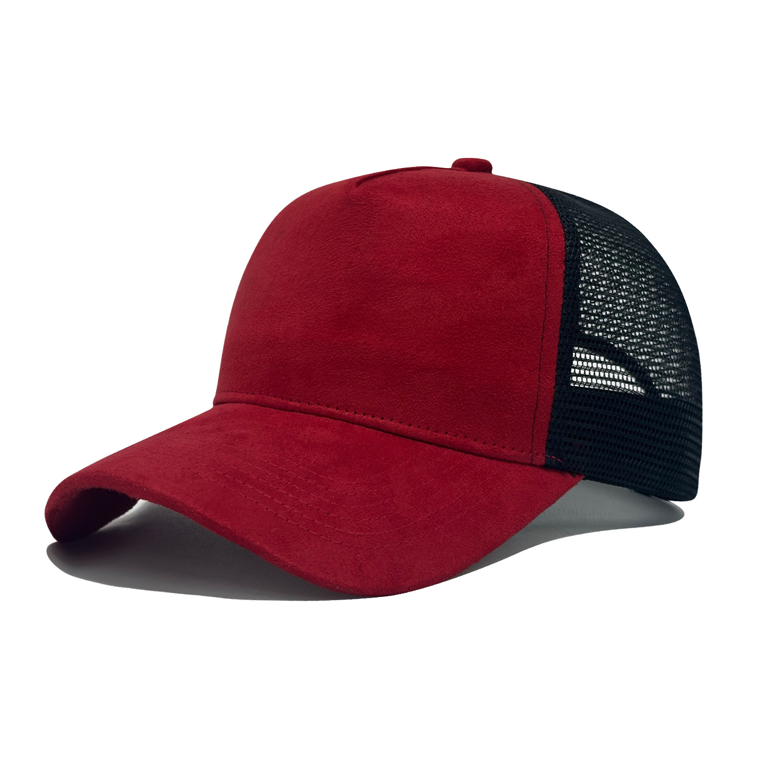 Cinco piezas de gorra de red de gamuza para hombres de verano al aire libre sombrero de protección solar sombrero de red transpirable sombrero de béisbol personalizado