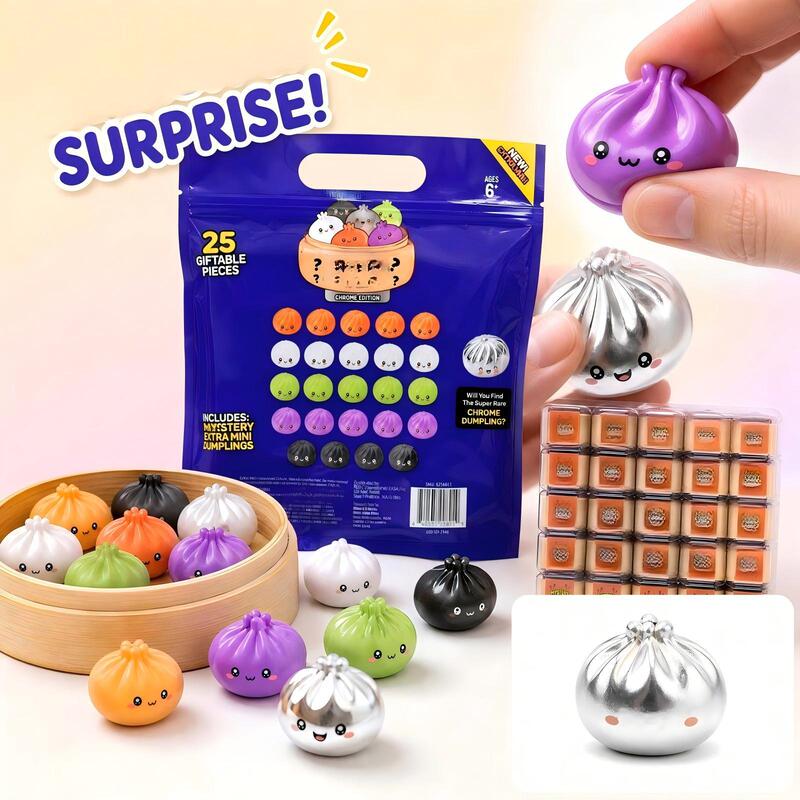 25pcs small steamed bun squeeze blind box cute steamed bun with steamer surprise toy gift set 25pcs small steamed bun squeeze blind box cute steamed bun with steamer surprise toy gift set
