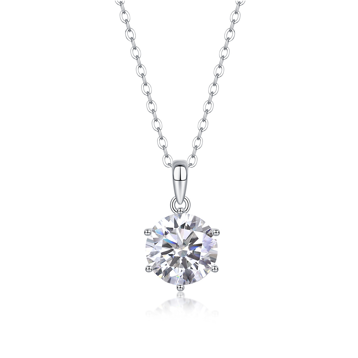 Pendant, necklace, silver 925 sample, 3 carat, 9.0mm