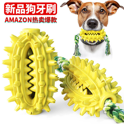 Pet Supplies New Arrivals Amazon Hot Sale Dog Toys with Rope Cactus Teething Stick Toothbrush Dog Chew Toys