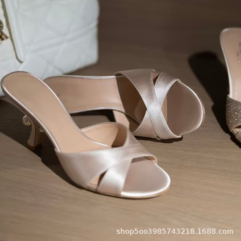 (In stock) Sexy cross-strap stiletto sandals for women, open-toe, one-strap buckle high heels, versatile for outdoor wear, comfortable for the feet (In stock) Sexy cross-strap stiletto sandals for women, open-toe, one-strap buckle high heels, versatile for outdoor wear, comfortable for the feet