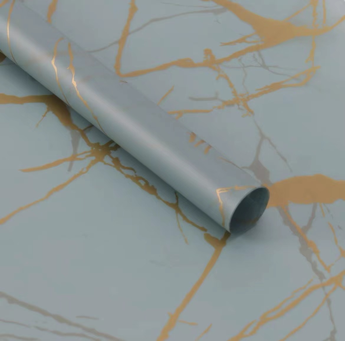 Papel de regalo impermeable con diseño de mármol de la marca Lizhiran, papel Nosa para envolver flores, materiales florales para embalaje de regalos.