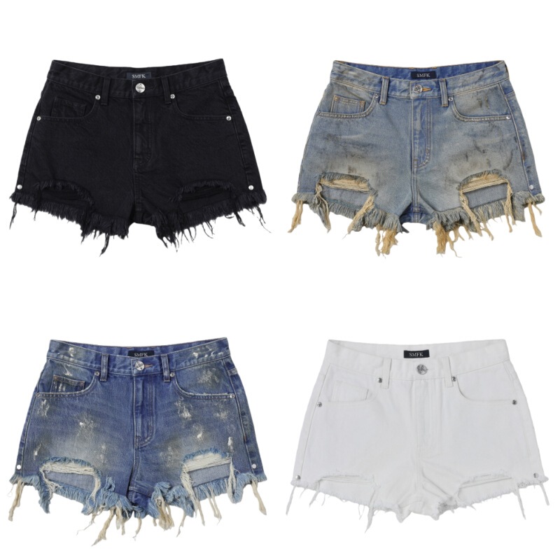Smfk Phantom Statue Denim Shorts/Cotton Hot Pants Available in Four Colors
