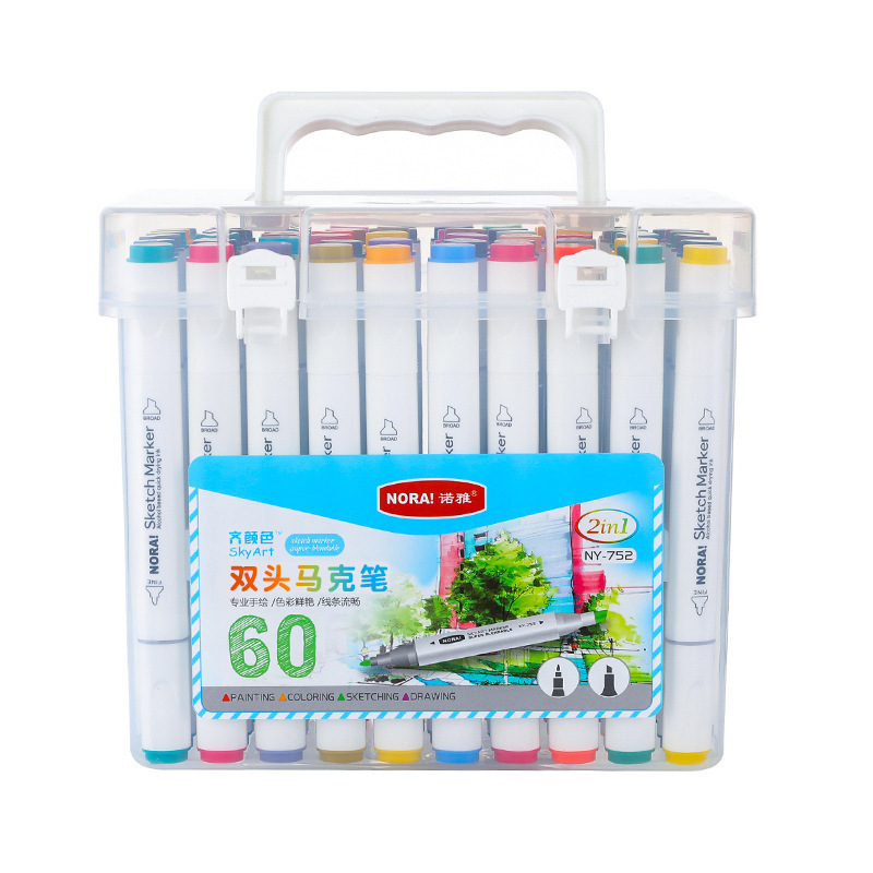 Noya marcador doble cabezal estudiantes aceitosos y niños juego bolígrafos color especial 48 colores marcadores gran capacidad
