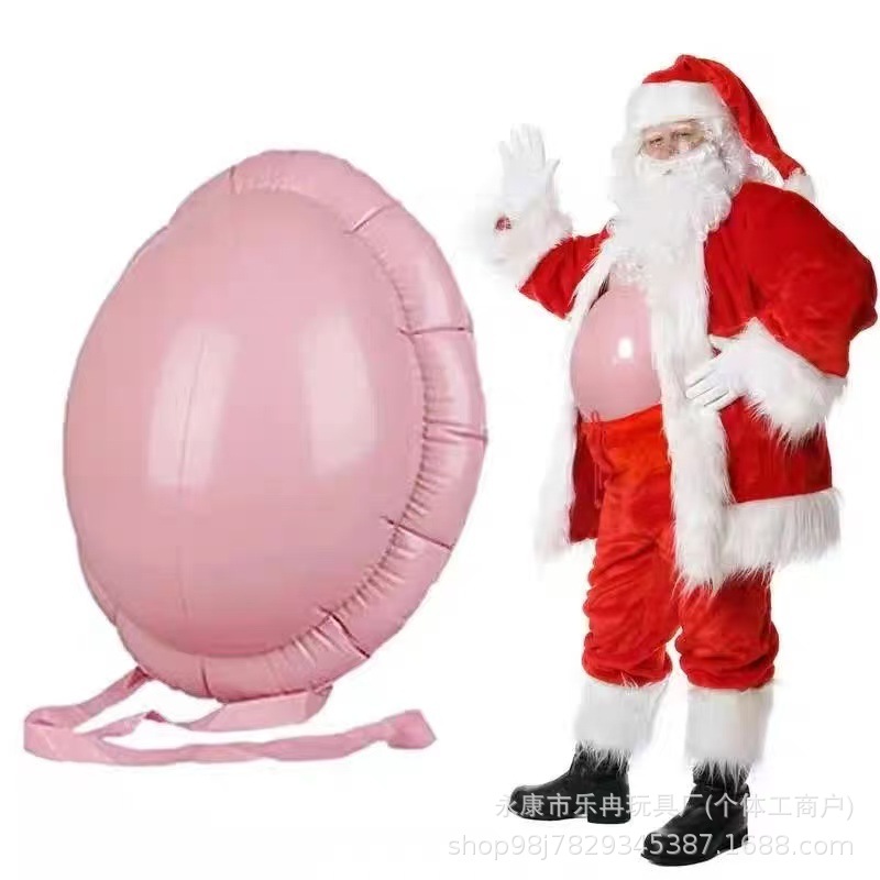 PVC Inflatable Santa Claus Big Belly Cosplay Party Prop Pregnant Woman Fake Belly Toy Inflatable
