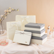 ins米灰色礼盒简约大号方形礼品盒生日礼物包装盒情人礼物盒