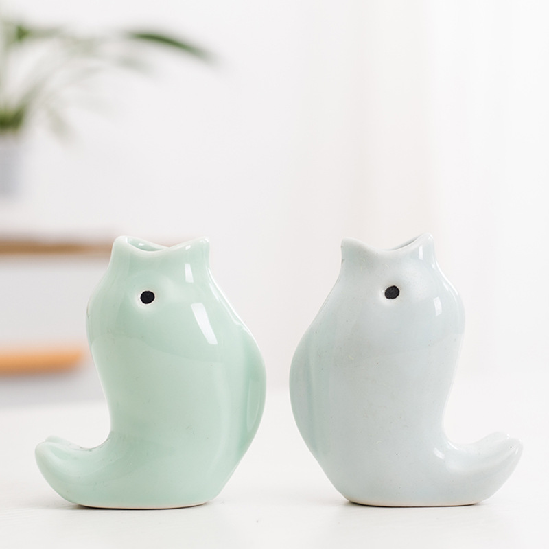 Verde rosa de cobre hierba creativa hidropónica pequeña maceta cerámica lindo celadón sala de estar escritorio arreglo floral adornos hidropónicos