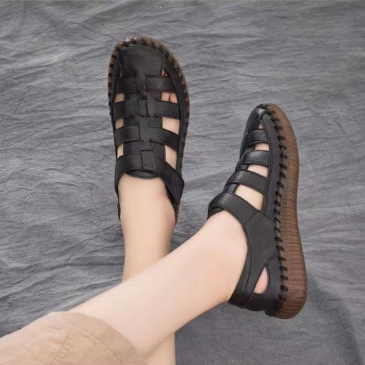 2026 nuevo verano de tendón suave sandalias madre con suela gruesa cómoda zapatos agujeros transpirables sandalias antideslizantes
