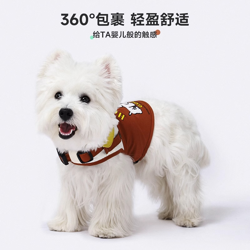 Cuerda de tracción para perros HOOPET, correa para el pecho para mascotas para gatos, cuello anti-estrangulado, West Highland, chaleco para perros pequeños, cuerda para pasear perros